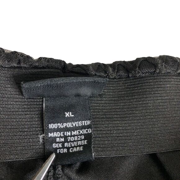 Rue 21 Skirt Womens XL Black Fishnet Mesh Pleated Lined Y2k Goth Grunge Witchy - Picture 4 of 16